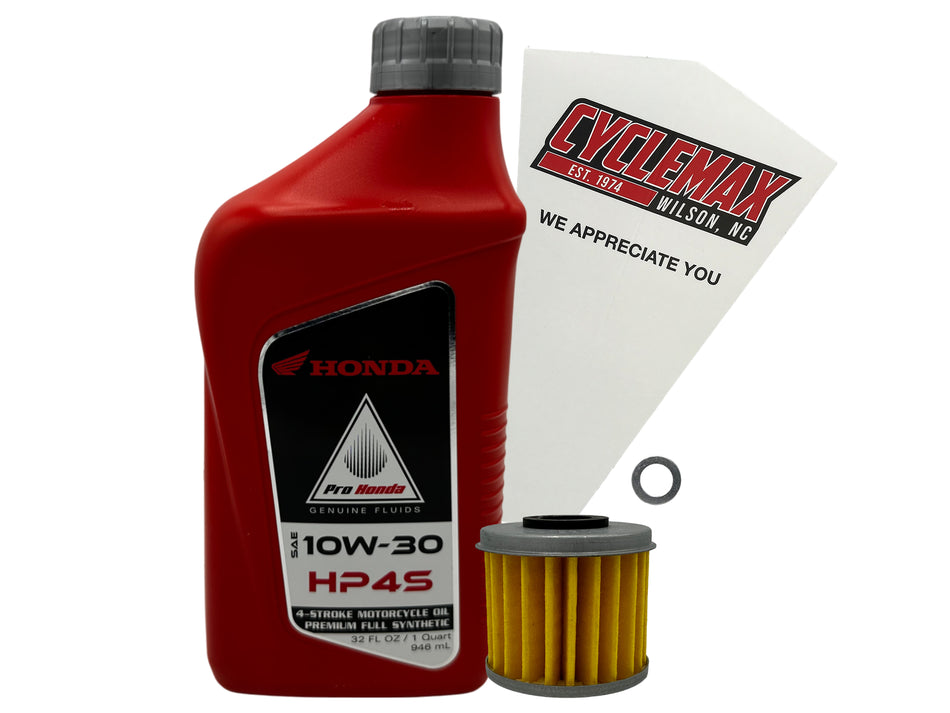 Honda HP4S Full Synthetic Oil Change Kit for 2004-2005 TRX450R