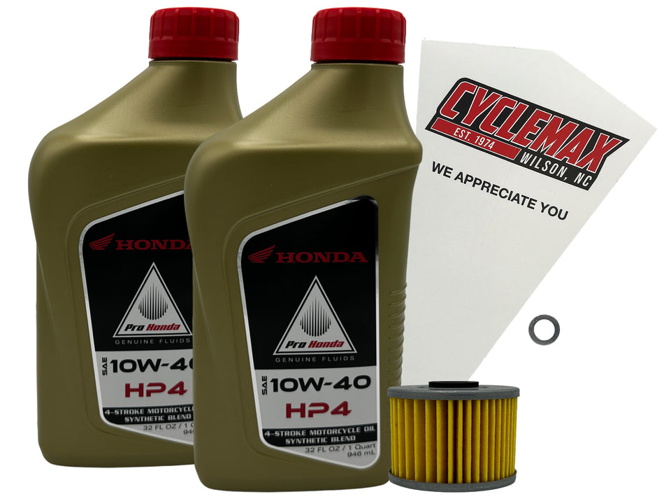 Honda HP4 Semi-Synthetic Oil Change Kit for 1991-1996 XR250L