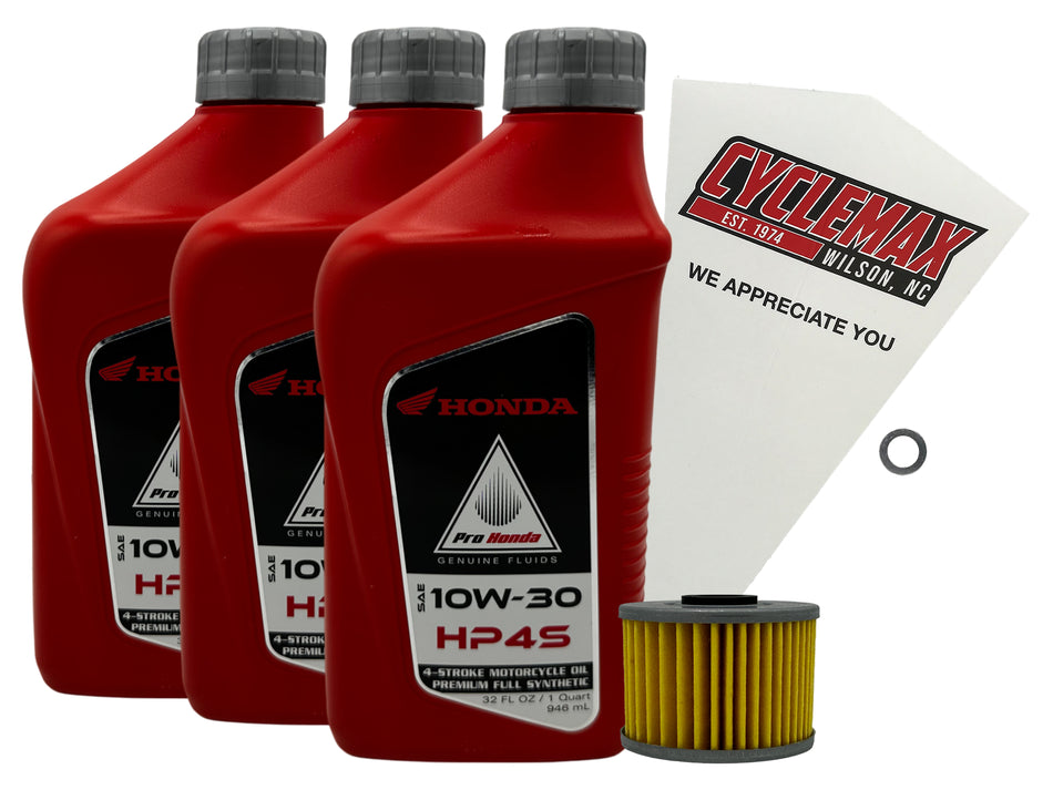 Honda HP4S Full Synthetic Oil Change Kit for 1983-1987 XL600R