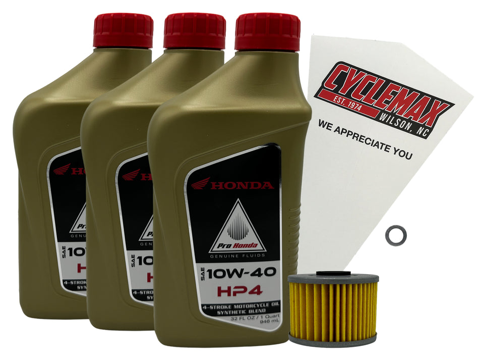 Honda HP4 Semi-Synthetic Oil Change Kit for 1983-1987 XL600R