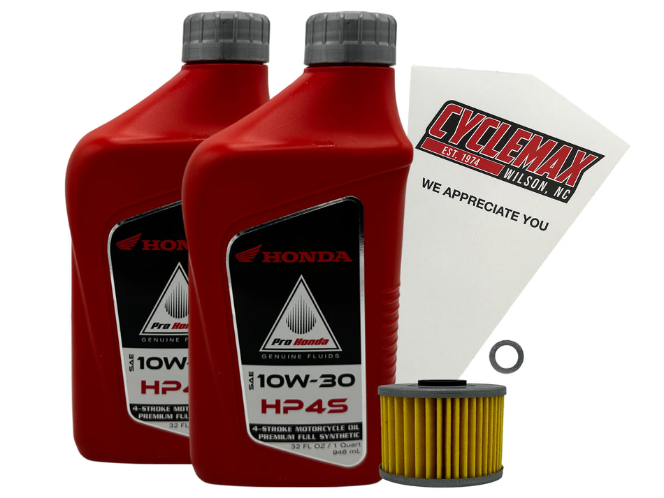 Honda HP4S Full Synthetic Oil Change Kit for 1984-1985 XR250R