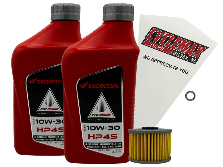 Honda HP4S Full Synthetic Oil Change Kit for 1983-1985 XR350R