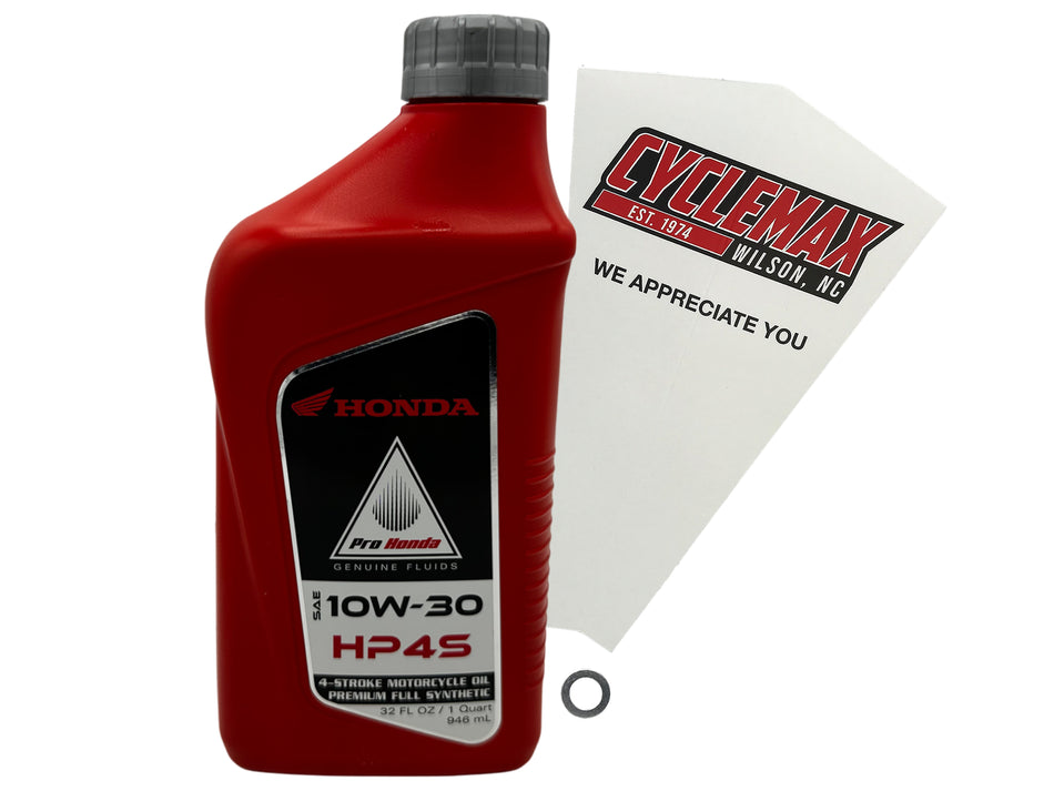 Honda HP4S Full Synthetic Oil Change Kit for 1990-2003 XR80R