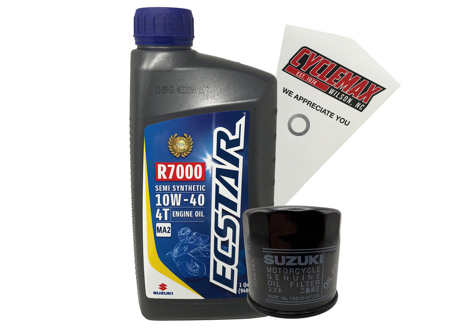 Suzuki Ecstar Semi-Synthetic Oil Change Kit for 2001-2009 VS-800