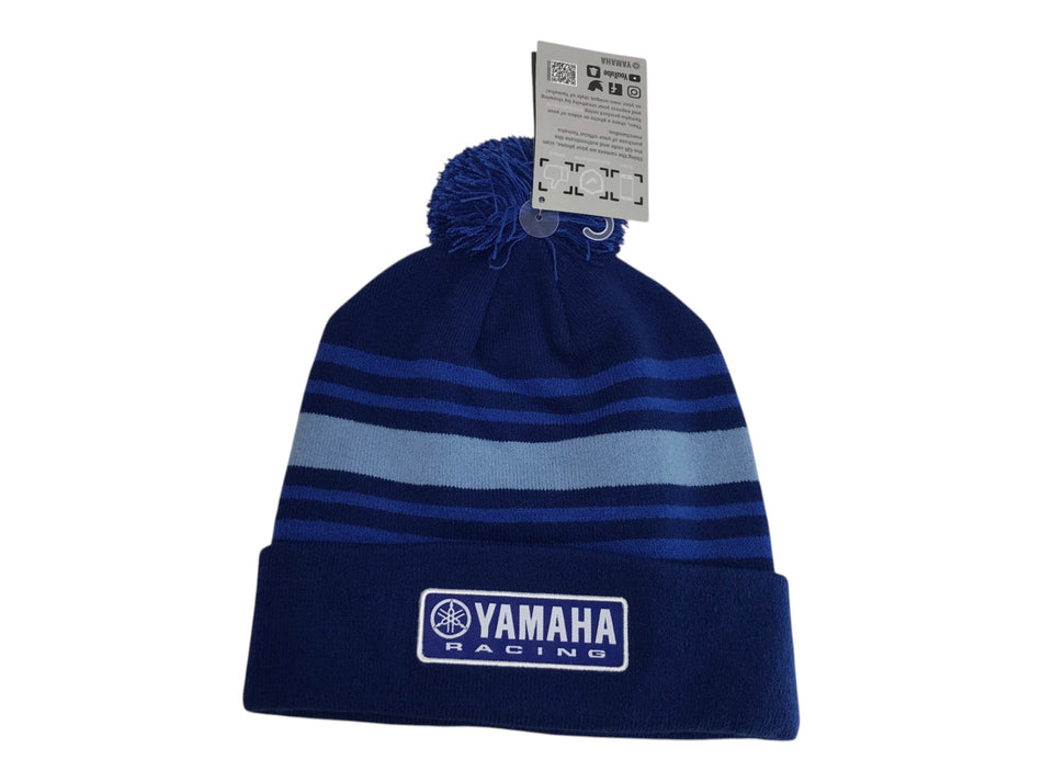 Yamaha OEM Racing Pom Beanie Blue White QBB-25BYR-BL-NS