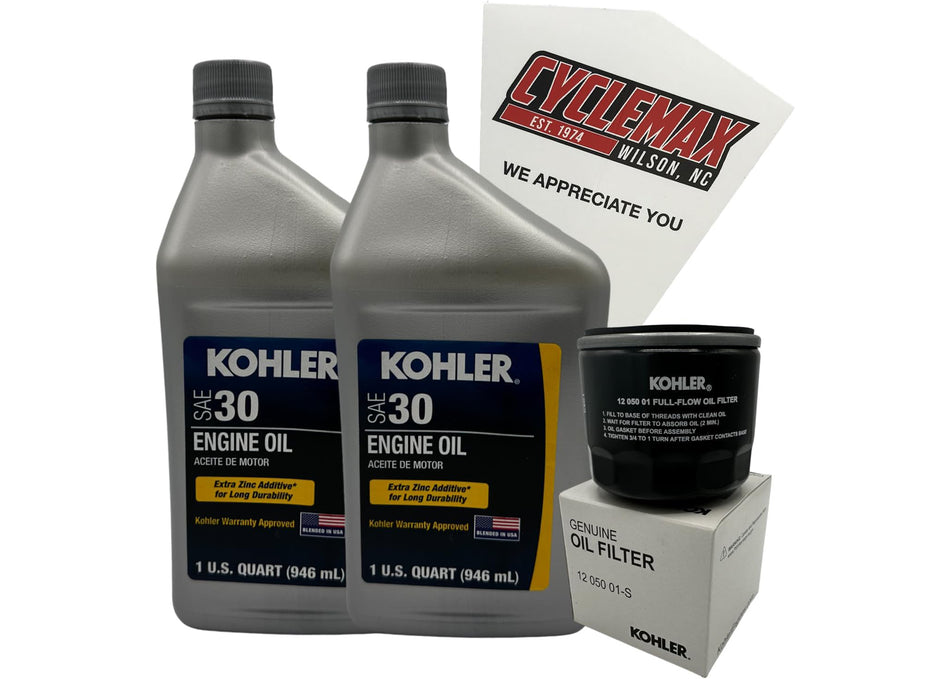 Kohler Semi-Synthetic Oil Change Kit for Kohler Lawnmower Engines