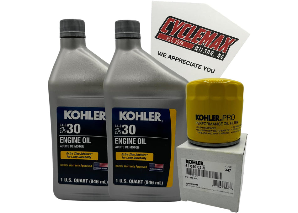 Kohler Semi-Synthetic Oil Change Kit for Kohler Lawnmower Engines