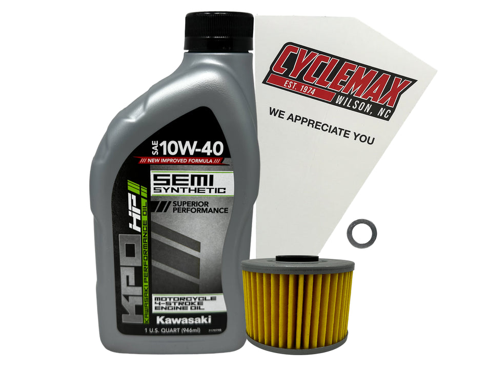 Kawasaki KPO Semi-Synthetic Oil Change Kit for 2004-2025 KLX110