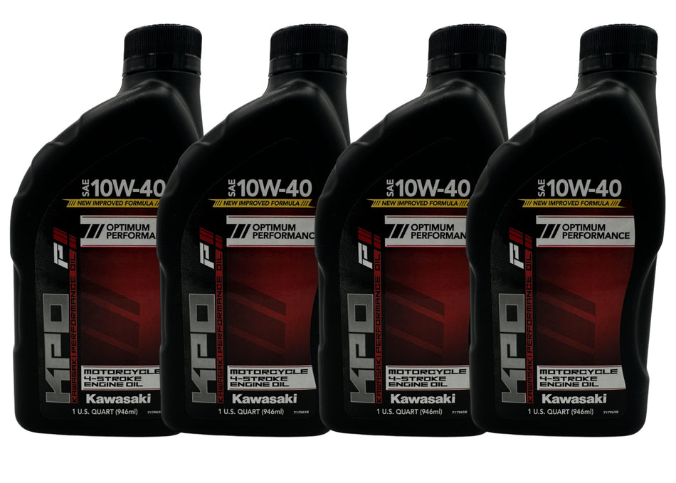 Kawasaki Performance 10W-40 4-Stroke Engine Oil 4 QUARTS K61021-202A 4 PACK