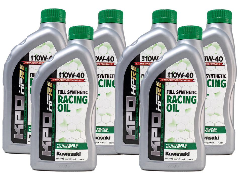 Kawasaki KPO Full Synthetic Racing 4-Stroke Oil 10W40 Quart K61021-50R-01Q - 6PK