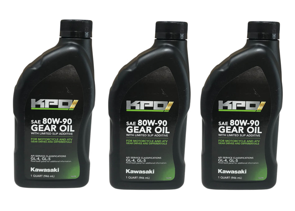 Kawasaki OEM KPO Gear Oil Sae 80w-90 - K63G-104-01Q - Supersedes K6103G-103-01Q - 3 Pack