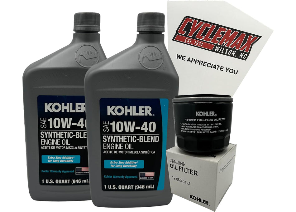 Kohler Semi-Synthetic Oil Change Kit for Kohler Lawnmower Engines