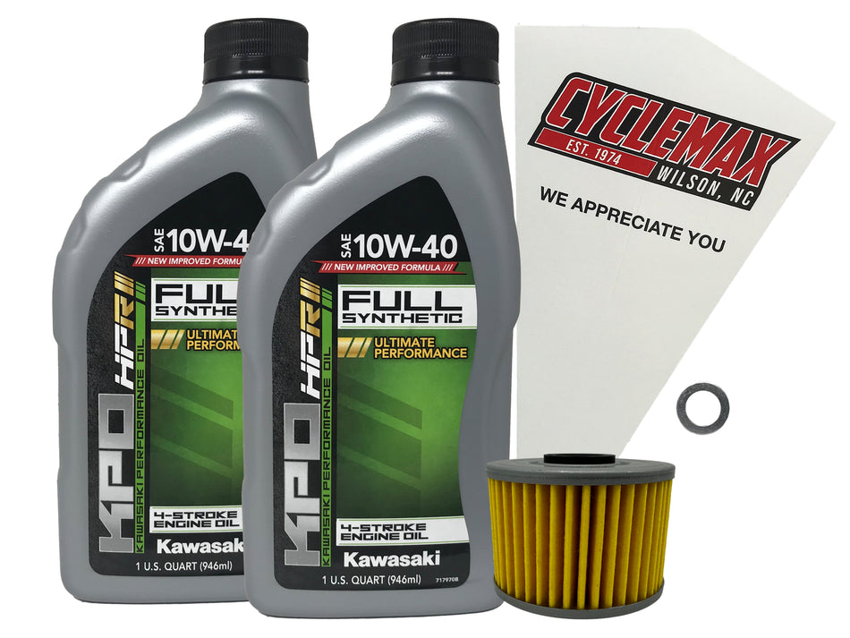 Kawasaki KPO Full Synthetic Oil Change Kit for 2021-2025 KLX300