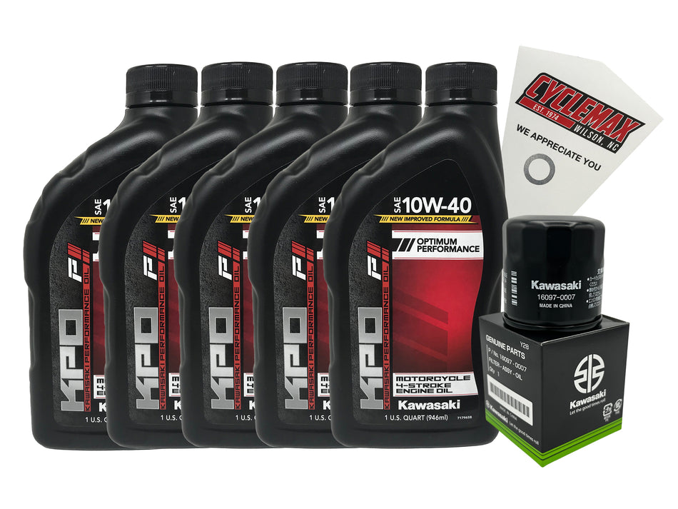 Standard 10W-40 Oil Change Kit fits Kit compatible with 2024-2025 Kawasaki Mule FX PRO