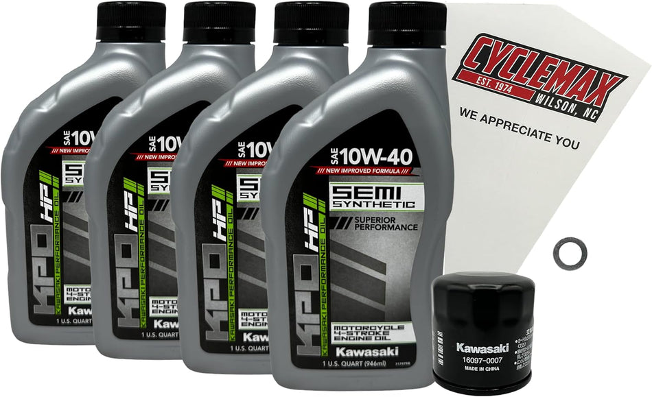 Semi-Synthetic KPO Oil Change Kit Compatible with 2024-2027 Kawasaki Mule FX PRO