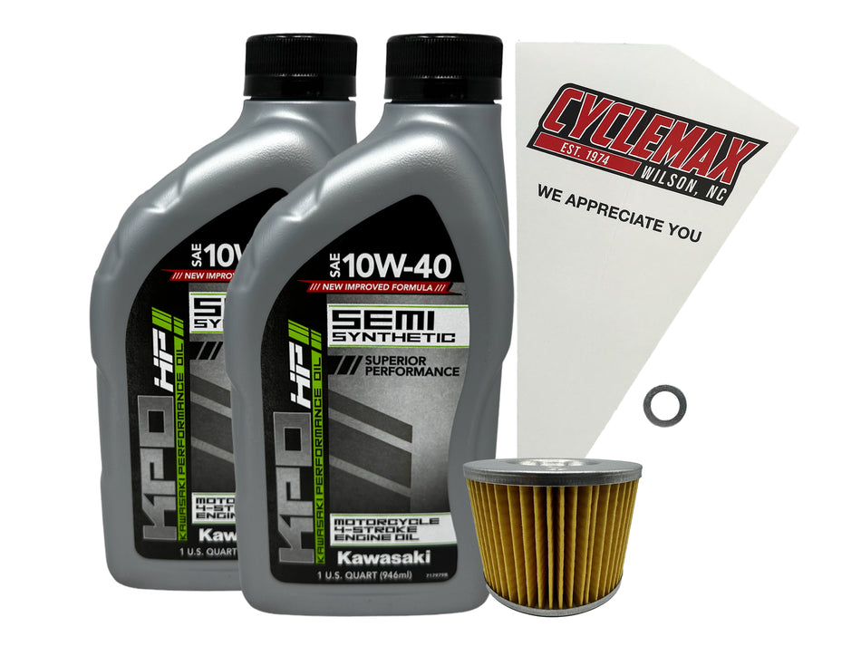 Kawasaki KPO Semi-Synthetic Oil Change Kit for 1986-2007 NINJA 250R