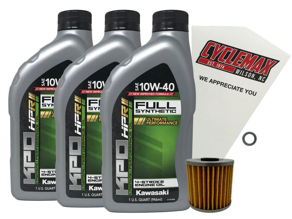 Kawasaki KPO Full Synthetic Oil Change Kit for 2003-2011 BAYOU 250