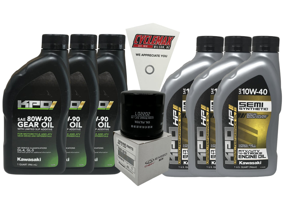 Kawasaki KPO Semi-Synthetic Full Service Kit for 2015-2023 MULE PRO FX