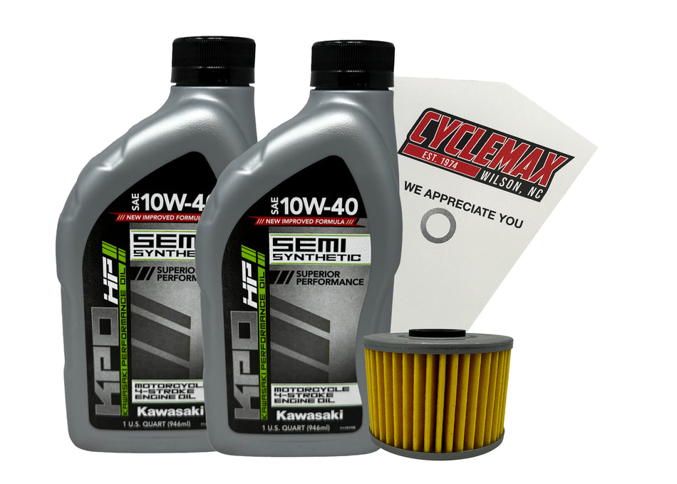 Kawasaki KPO Semi-Synthetic Oil Change Kit for 2008-2025 KLX140