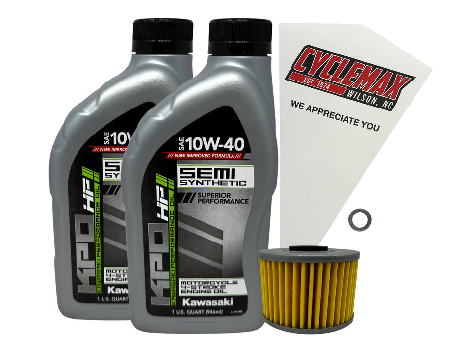 Kawasaki KPO Semi-Synthetic Oil Change Kit for 2018-2020 KLX250
