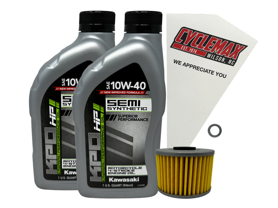 Kawasaki KPO Semi-Synthetic Oil Change Kit for 2002-2025 KLX110
