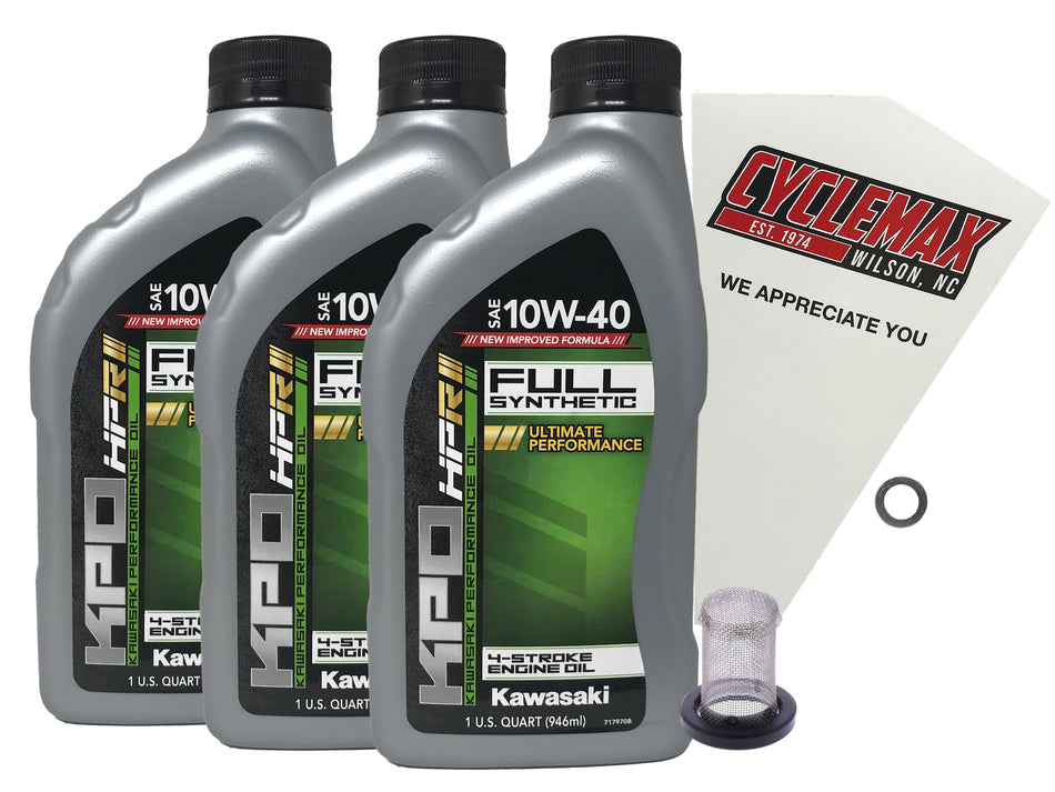 Kawasaki KPO Full Synthetic Oil Change Kit for 1993-1996 KLX650