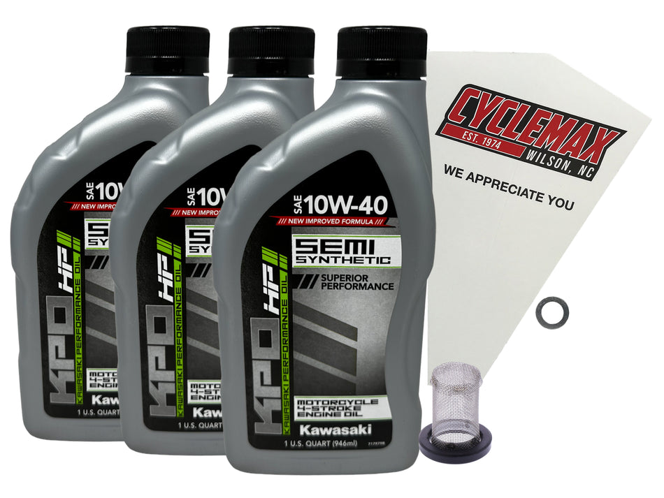Kawasaki KPO Semi-Synthetic Oil Change Kit for 1993-1996 KLX650