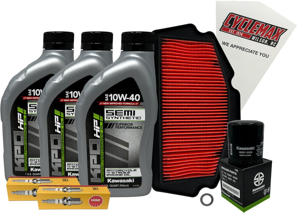 Kawasaki KPO Semi-Synthetic Tune-Up Kit for 2018-2025 NINJA 400