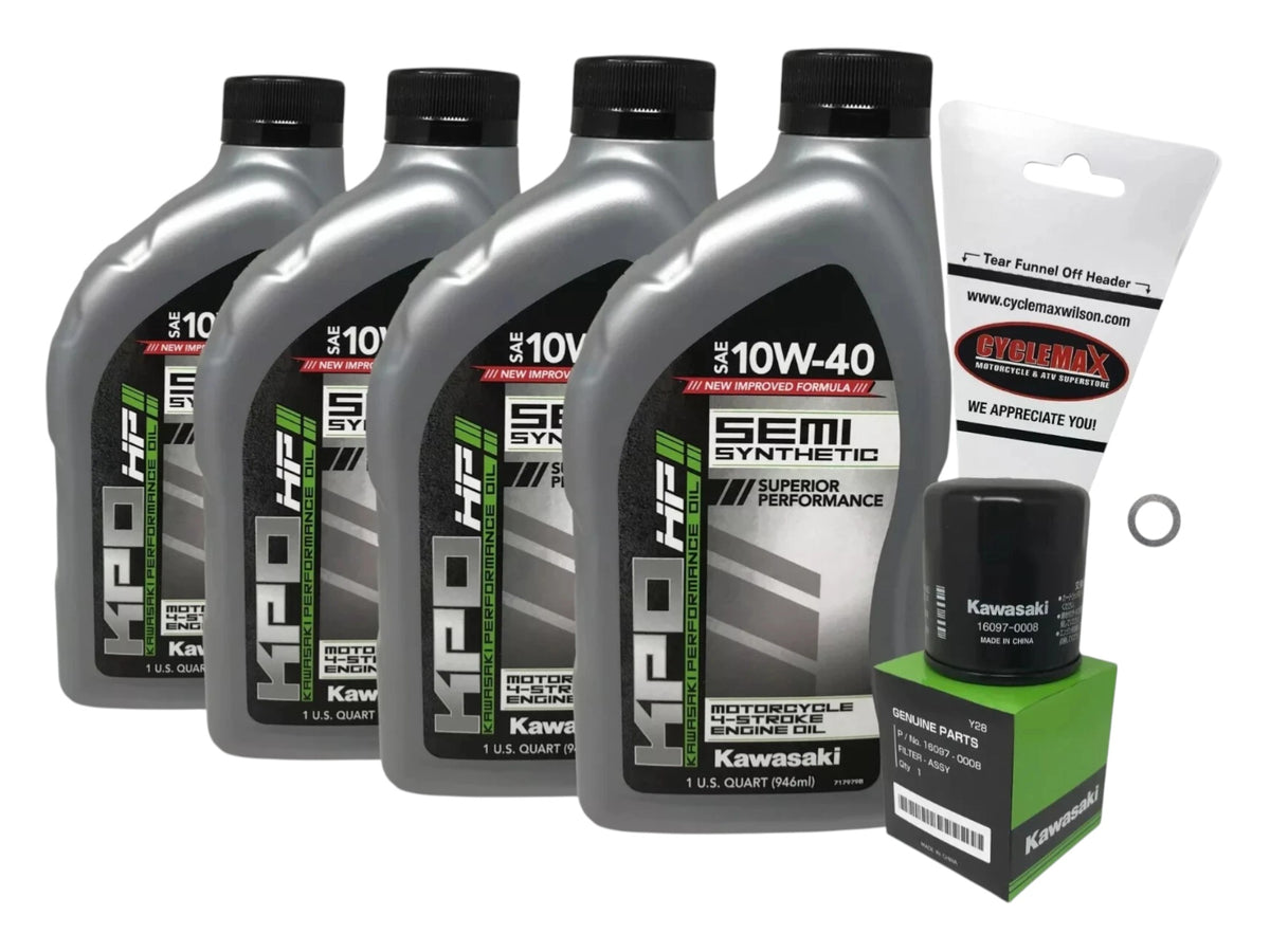 Kawasaki KPO Full Synthetic Oil Change Kit for 2025 NINJA 1100 SX 