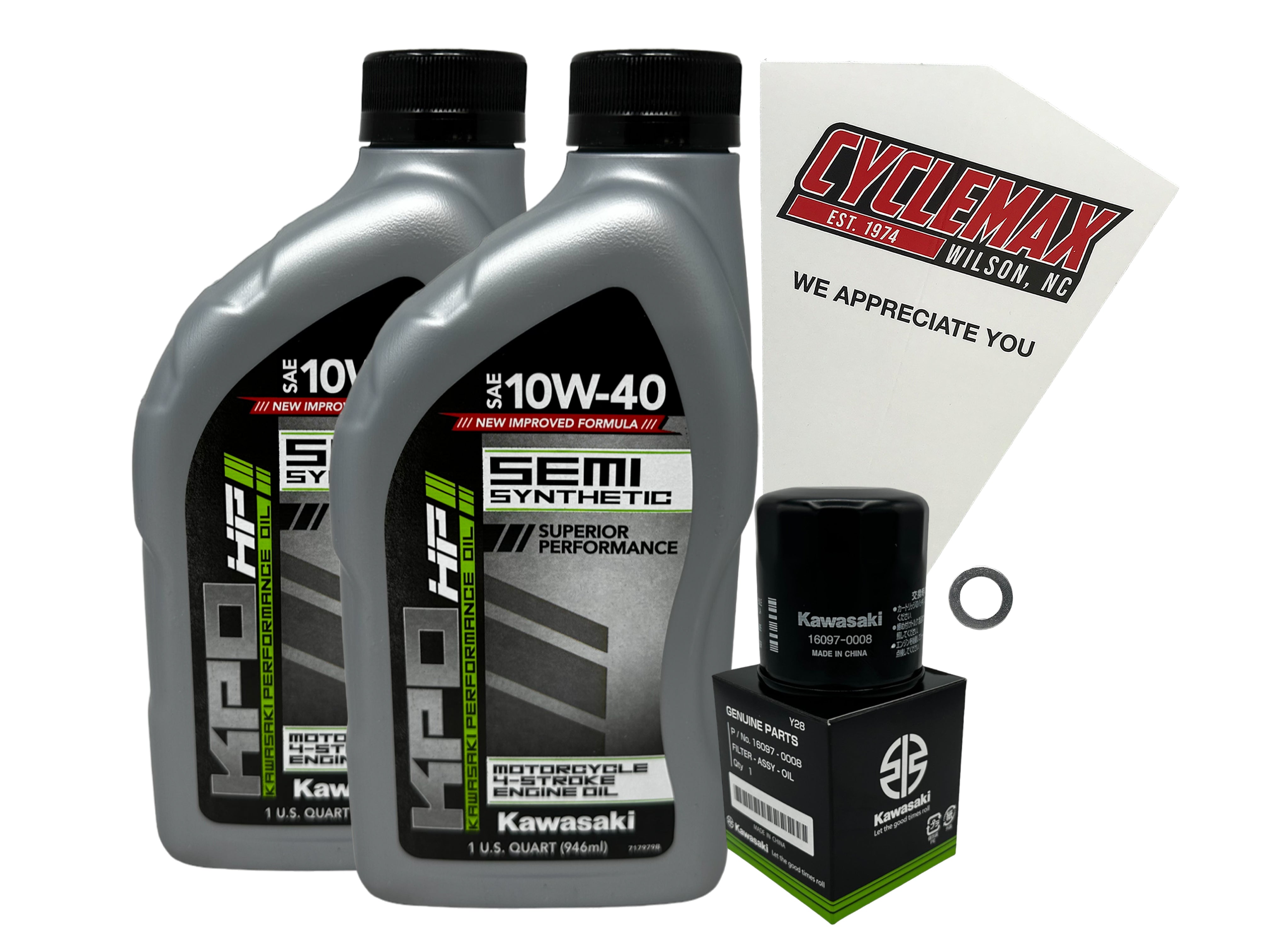メンテナンス KS90 Kawasaki KPO Semi-Synthetic Oil Change Kit for 2004-2006 PRAIRIE