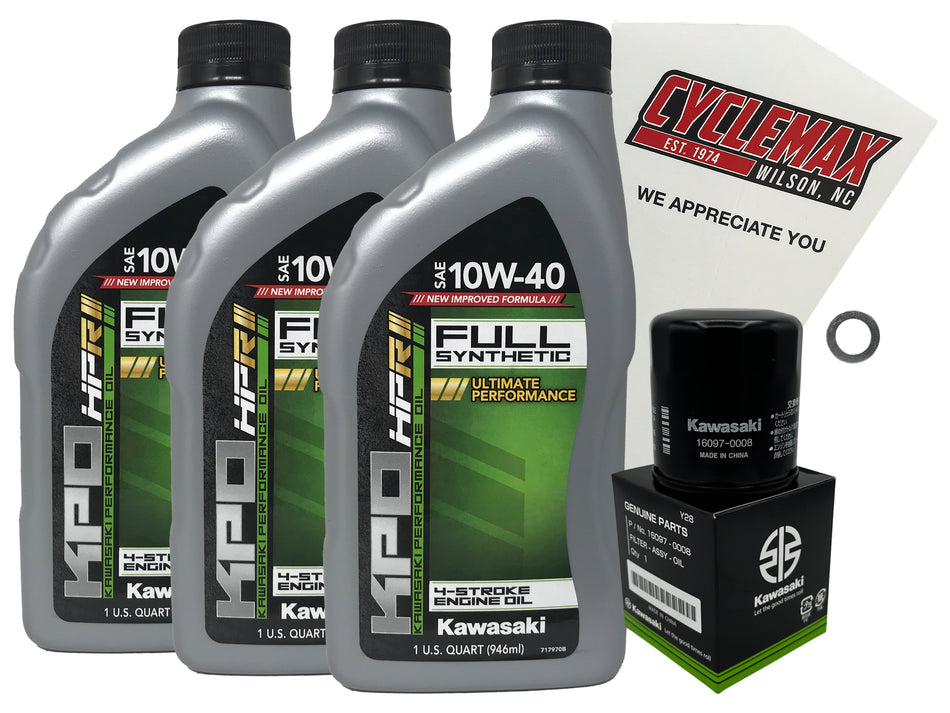 Kawasaki KPO Full Synthetic Oil Change Kit for 2002-2003 PRAIRIE 650