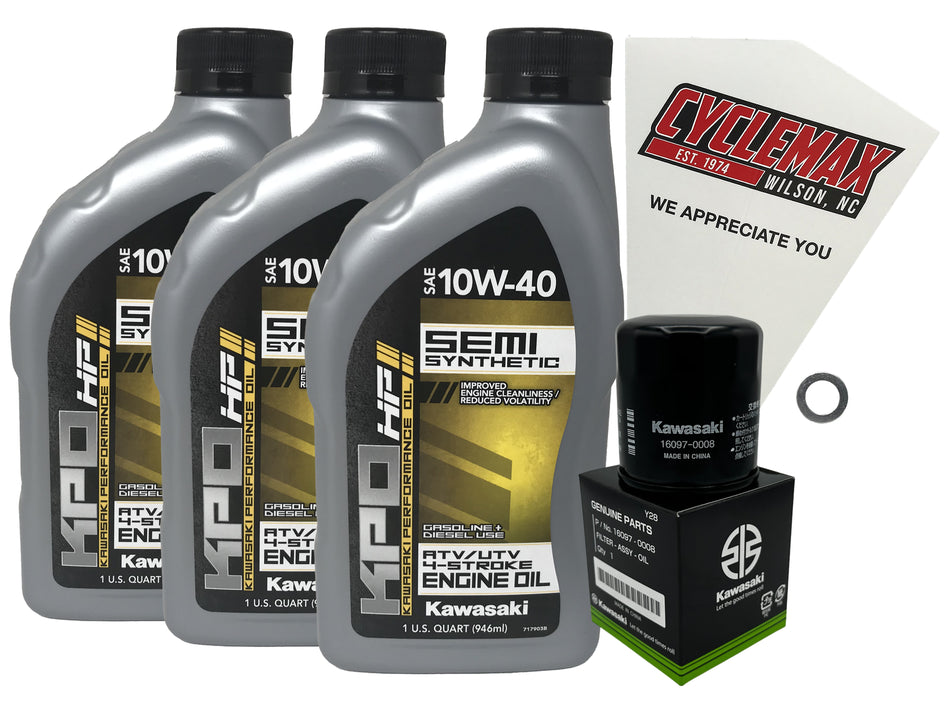 Kawasaki KPO Semi-Synthetic Oil Change Kit for 2002-2003 PRAIRIE 650
