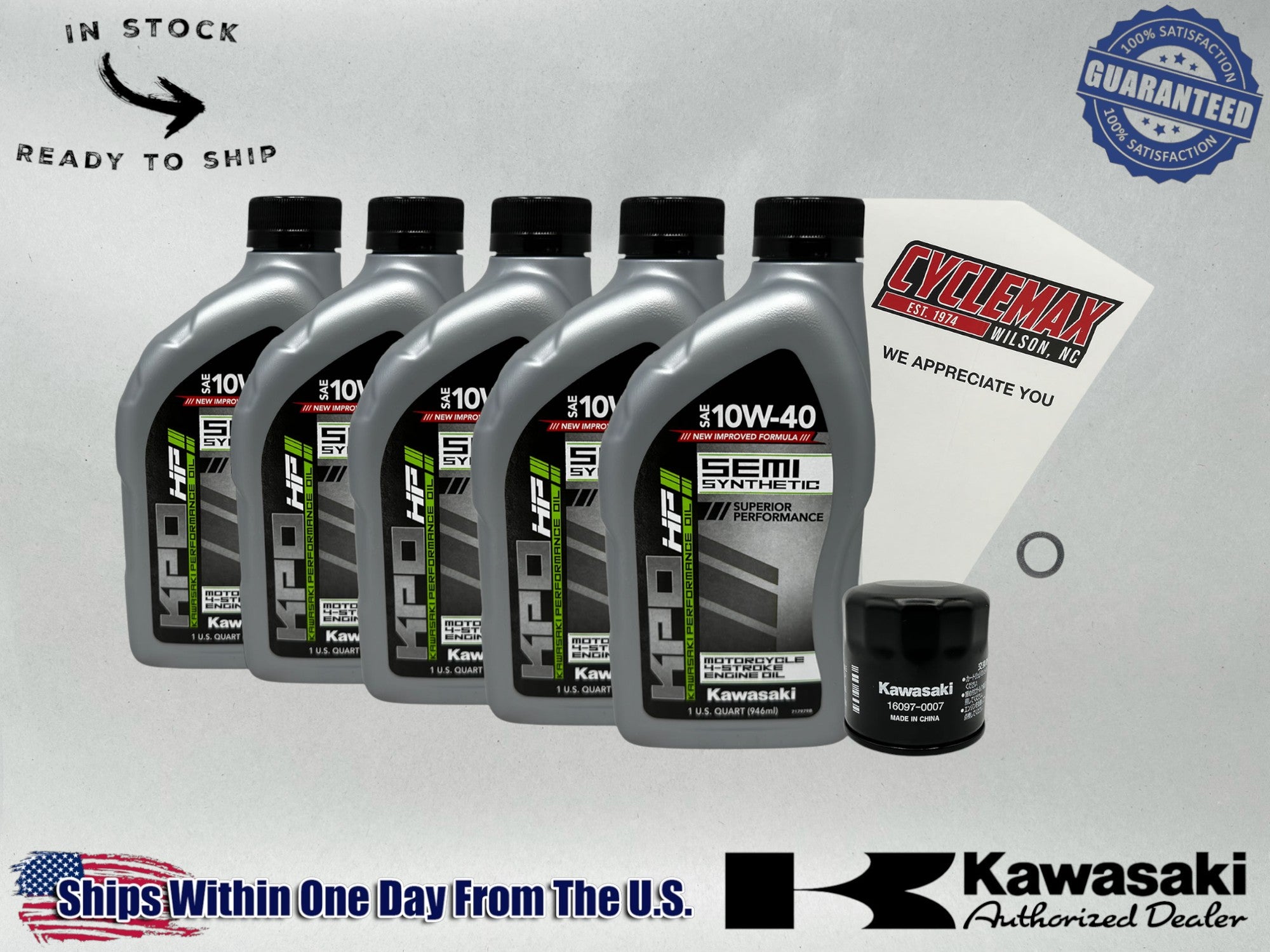 Cyclemax Semi Synthetic Oil Change Kit fits 2024 Kawasaki RIDGE
