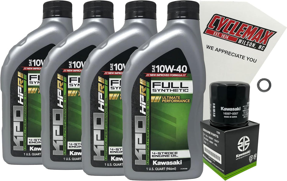 Full Synthetic Oil Change Kit Compatible with 2015-2025 Kawasaki Teryx 800