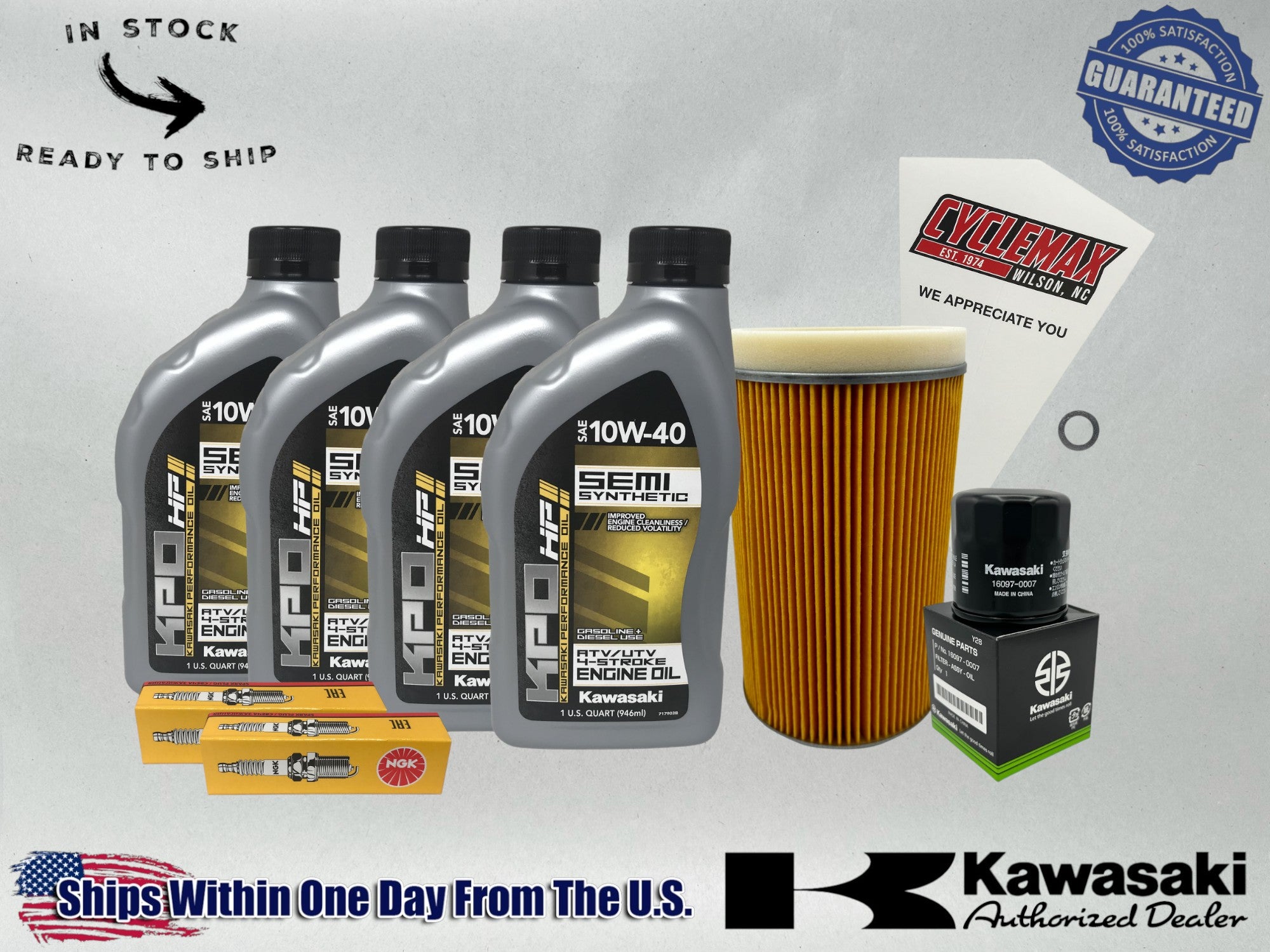 Cyclemax Semi-Syn KPO Tune-Up Kit fits 2012-2025 Kawasaki TERYX 4 750 800 4X4