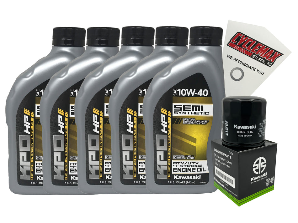 Semi-Synthetic KPO Oil Change Kit fits 2026 Kawasaki Teryx H2