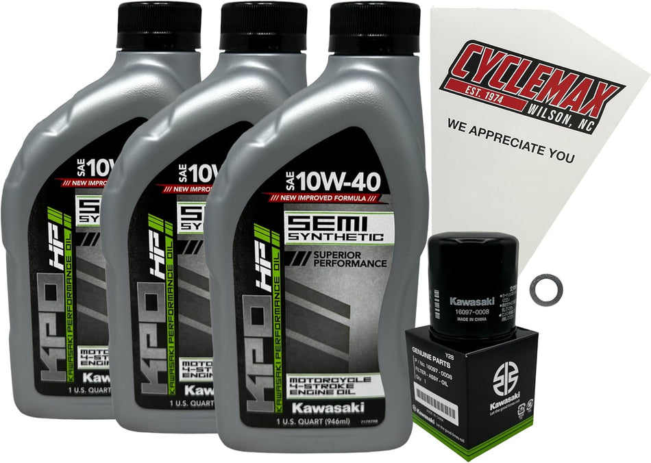Kawasaki KPO Semi-Synthetic Oil Change Kit for 1994-2003 NINJA ZX-9R