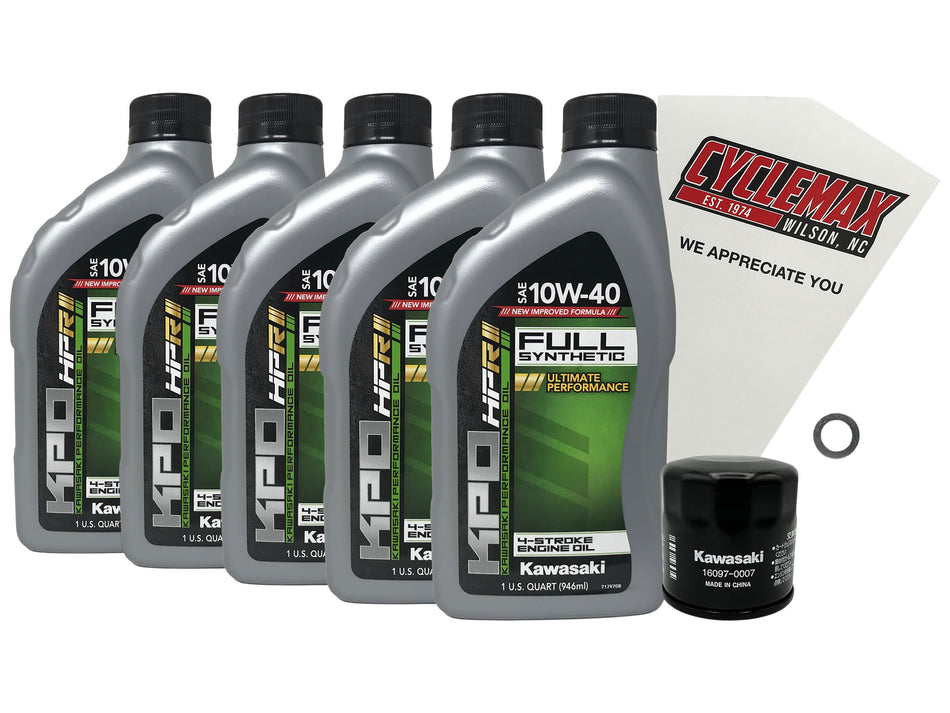 Full Synthetic Oil Change Kit fits 2024 Kawasaki RIDGE