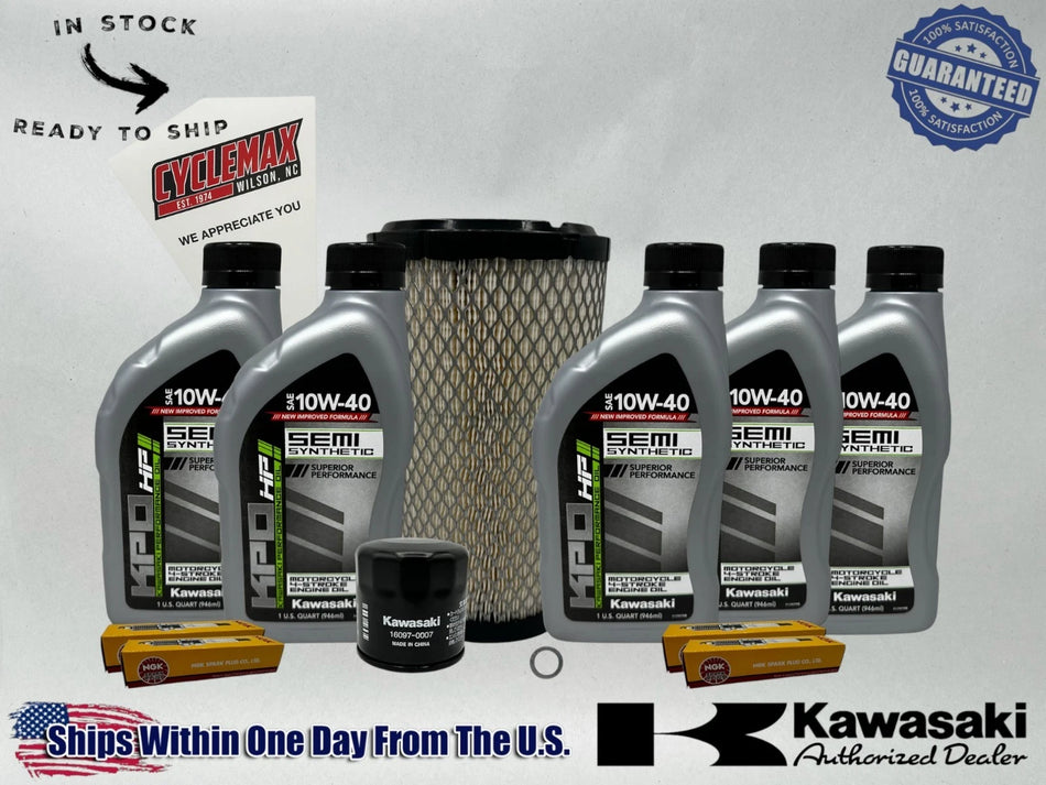 Semi Synthetic Tune Up Kit fits 2024 Kawasaki RIDGE with Spark Plugs