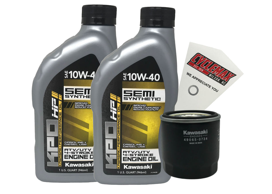 Kawasaki OEM Oil Change Kit for 2017-2022 Kawasaki Mule 600 610 with 10W-40 Oil