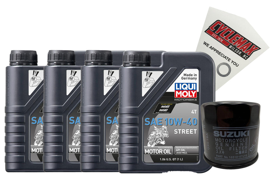 Suzuki Ecstar Full Synthetic Oil Change Kit for 1999-2020 GSX1300R HAYABUSA