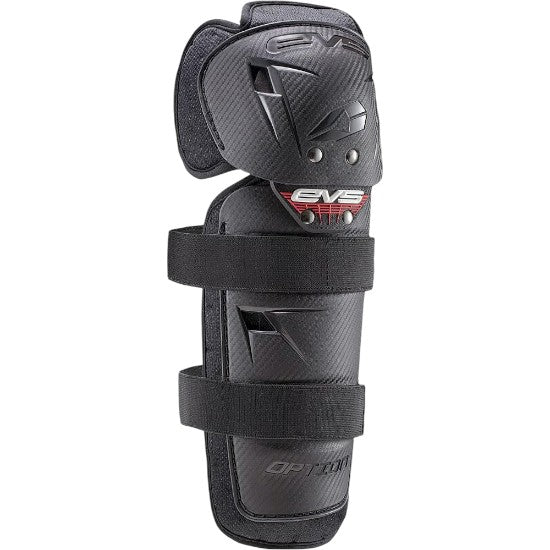 EVS Option Mini Black Motocross Knee Shin Guards Pair 663-1350