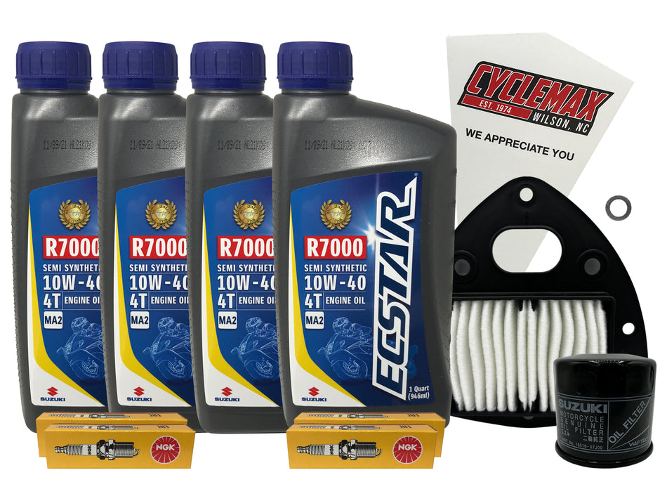 Suzuki Ecstar Semi-Synthetic Tune-Up Kit for 2005-2022 BOULEVARD C50 with Spark Plugs