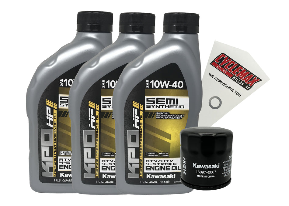 Kawasaki OEM Oil Change Kit for 2006-2013 Kawasaki PRAIRIE 360 with 10W-40 Oil