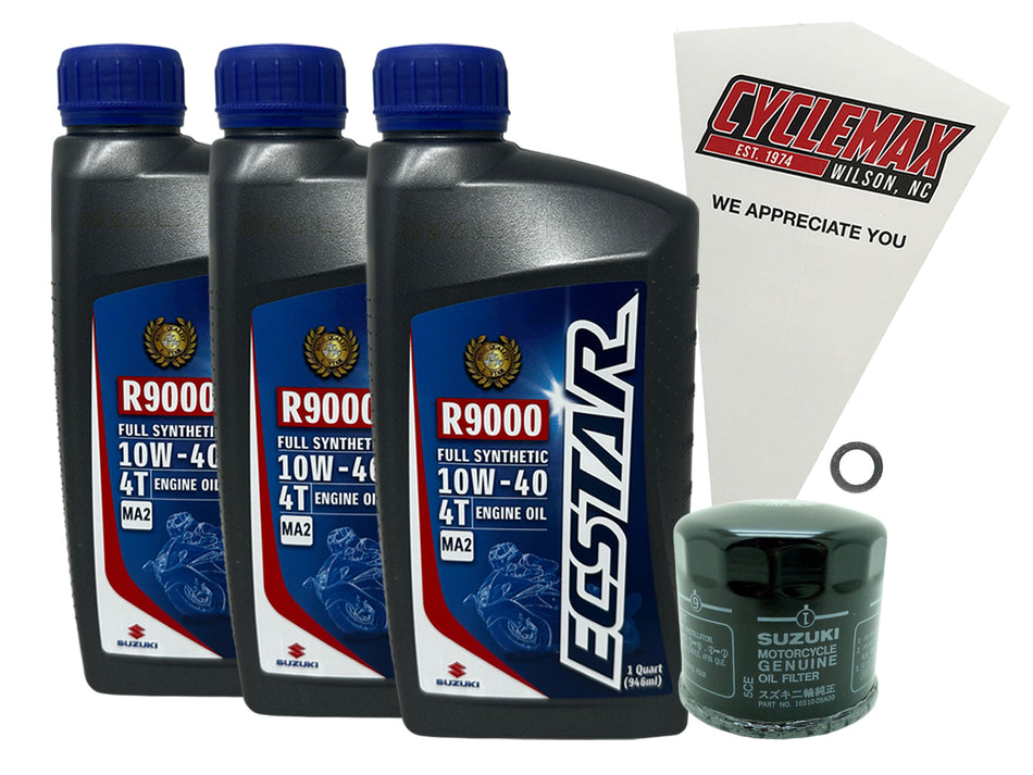 Suzuki Ecstar Full Synthetic Oil Change Kit for 1985-1986 GV 1200 MADURA