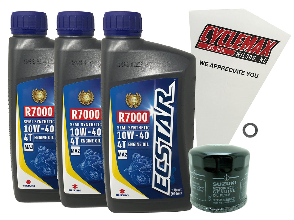 Suzuki Ecstar Semi-Synthetic Oil Change Kit for 1985-1986 GV 1200 MADURA