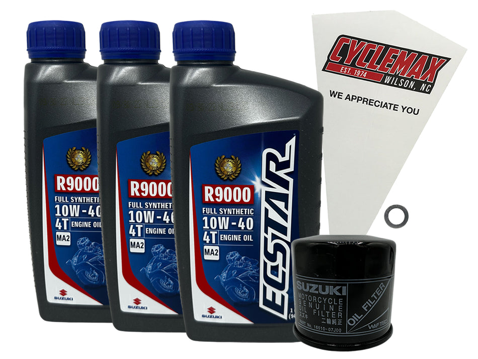 Suzuki Ecstar Full Synthetic Oil Change Kit for 1988-1996 GSX-600