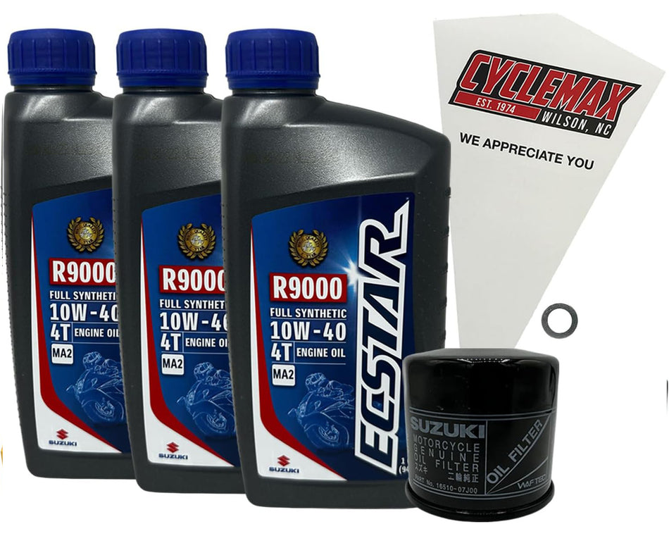 Suzuki Ecstar Full Synthetic Oil Change Kit for 1989-1996 GSX-750