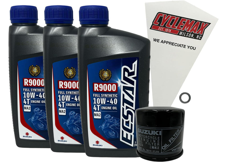 Suzuki Ecstar Full Synthetic Oil Change Kit for 2003-2007 SV1000