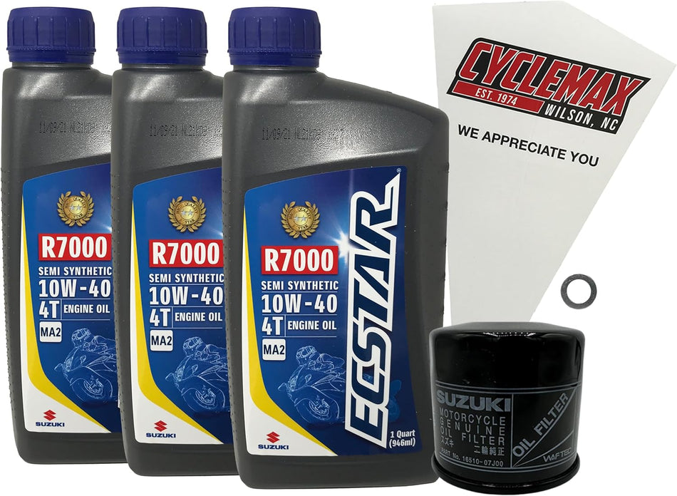 Suzuki Ecstar Semi-Synthetic Oil Change Kit for 2003-2007 SV1000
